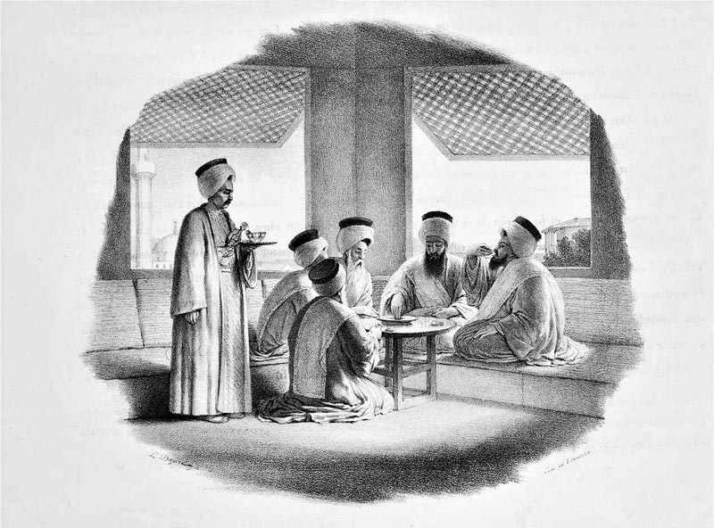 Osmanlıda sedirli oturma düzeninde oturanlar