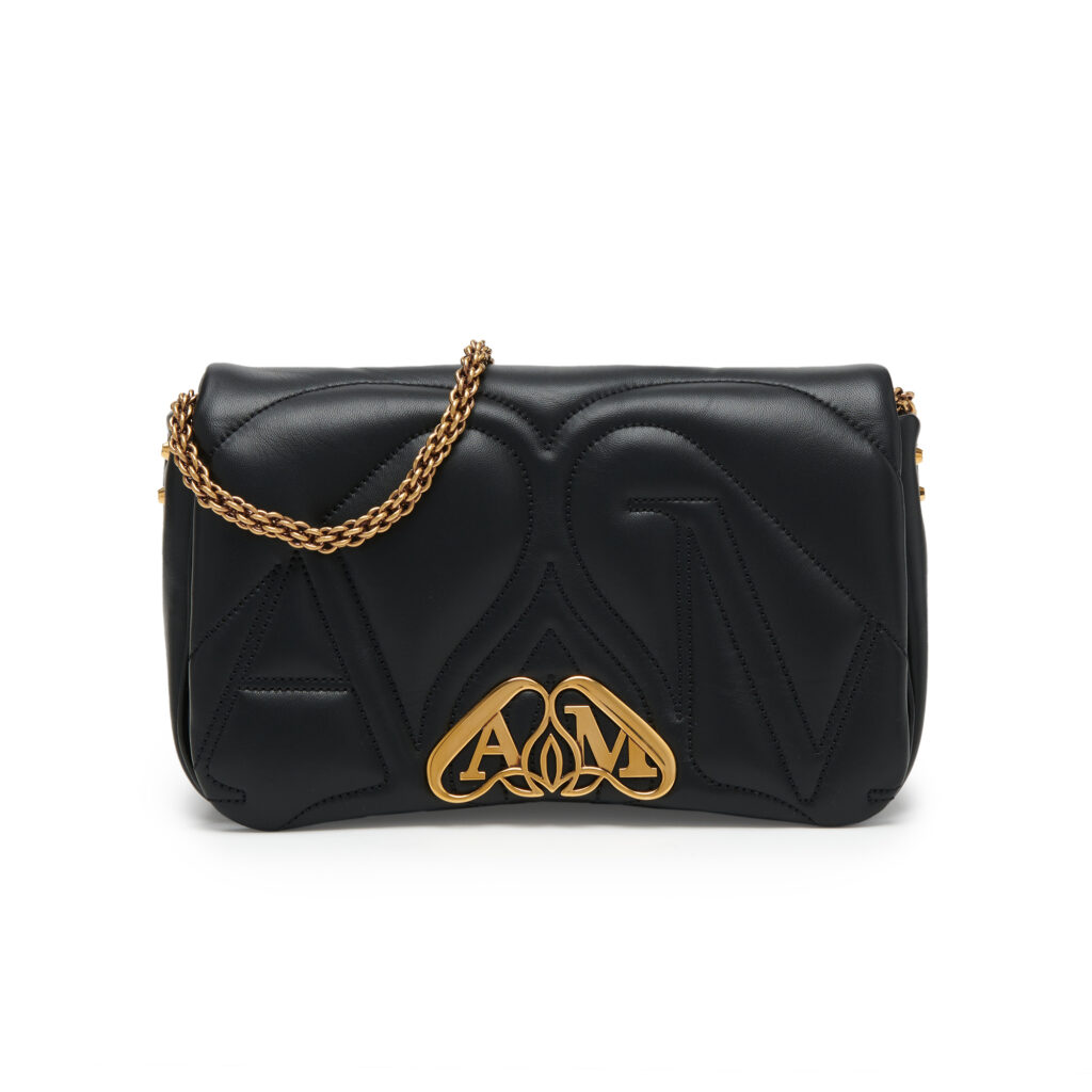 1693985415 Alexander McQueen Seal Small Bag 7573751BLE11000 A